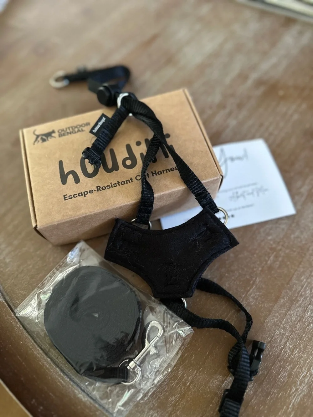 OUTDOOR Bengal Houdini Escape Proof Cat Harness - Black - Small